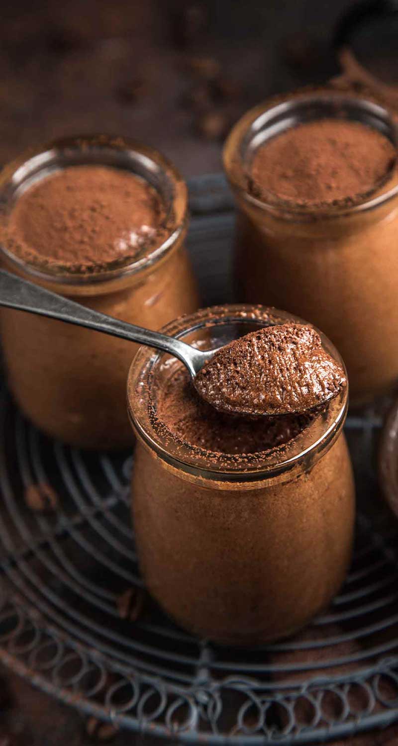 Kaffee Schoko Mousse im Glas
