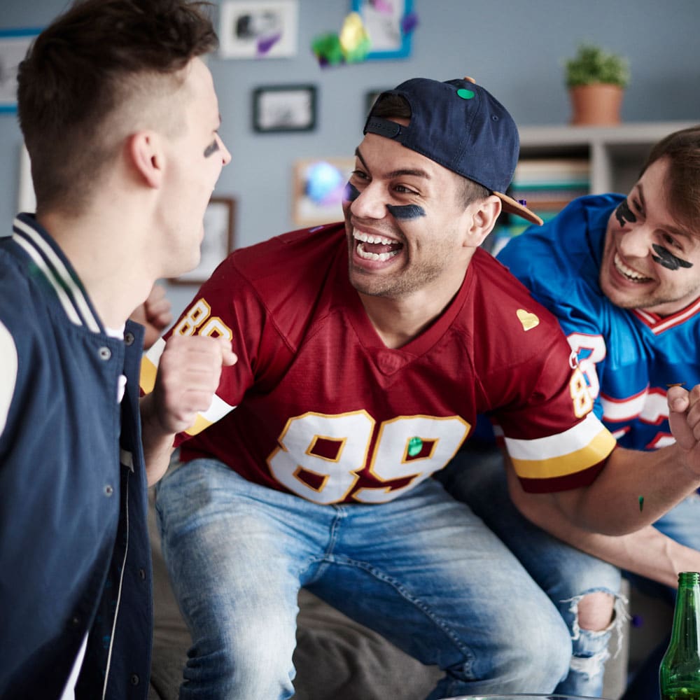 Football Abend mit Freunden
