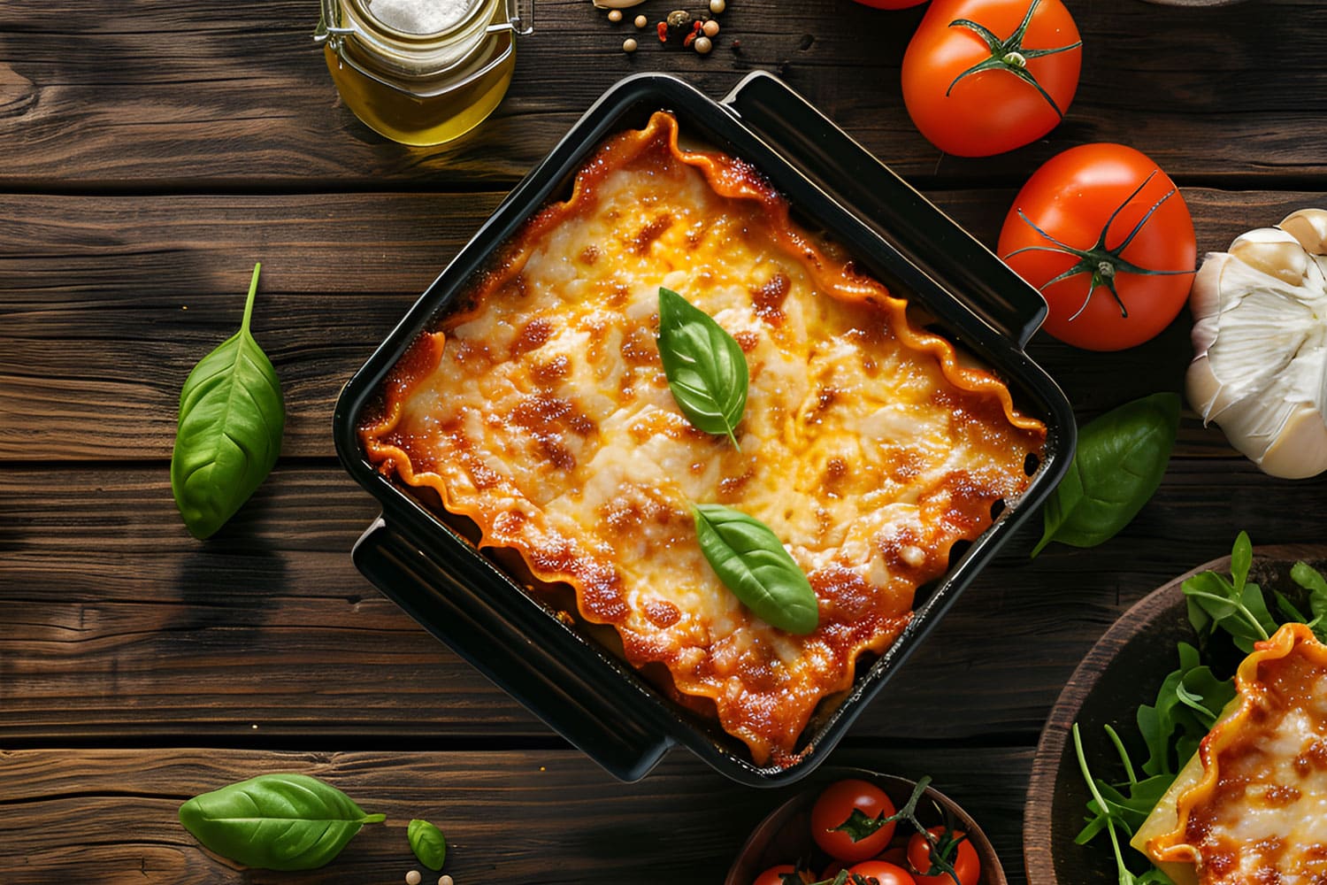 Lasagne aus dem Tefal Optigrill von TeVi * Bild mit KI bearbeitet (Magnific, Adobe)