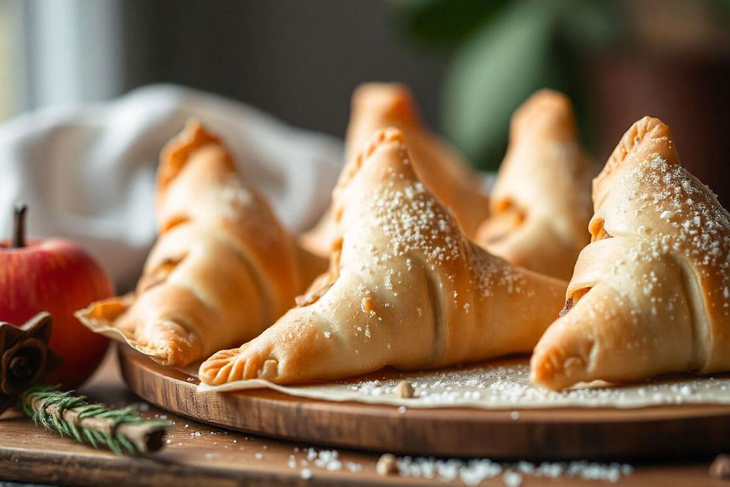 Apfeltaschen aus dem Ninja Airfryer * Bild mit KI bearbeitet (Magnific, Adobe)