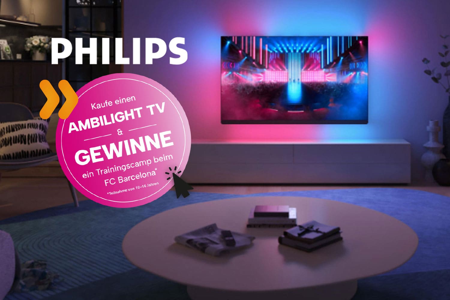 Phil­ips Ambi­light TV 65 Zoll OLED+ Serie&nbsp;909