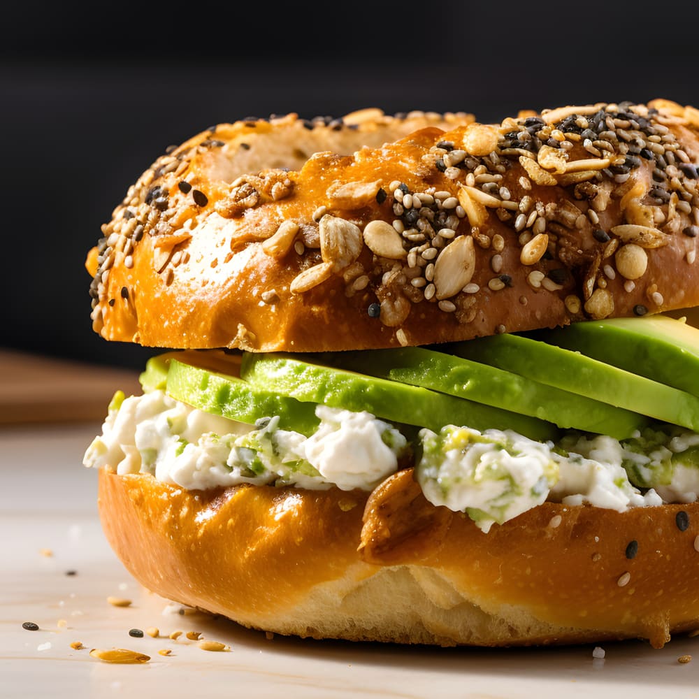 Protein-Bagel Frühstückstisch