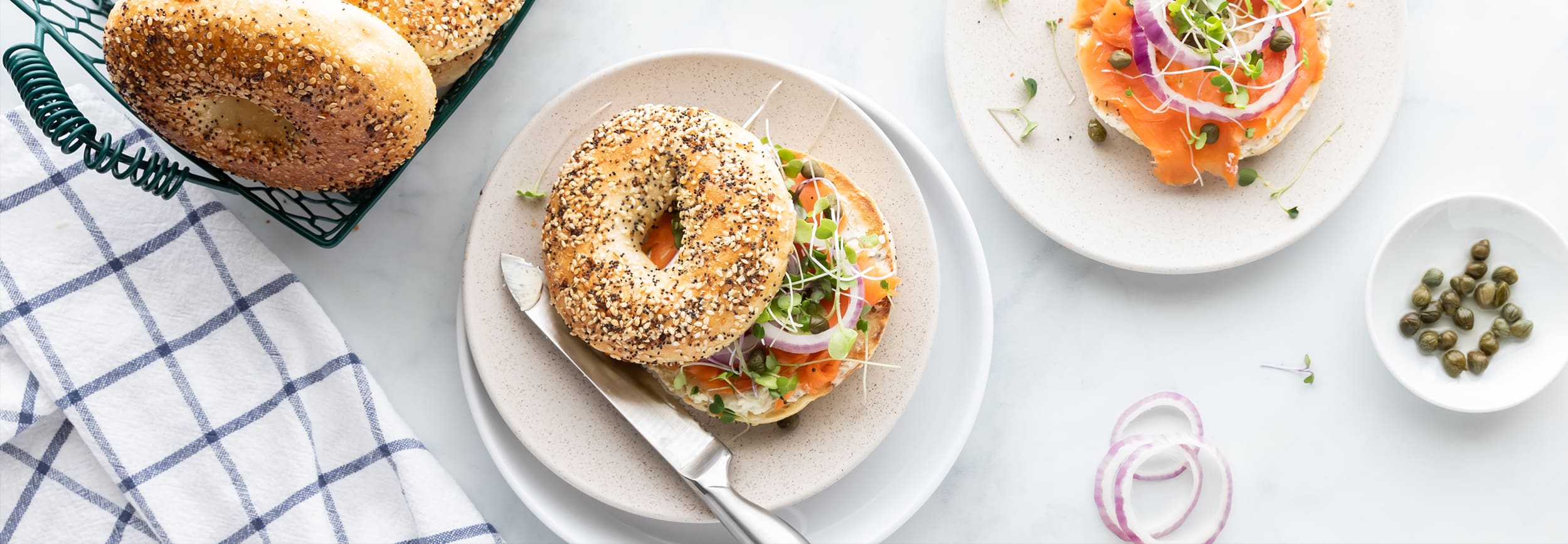 Protein-Bagel mit Quark aus dem Airfryer - Rezept von TeVi