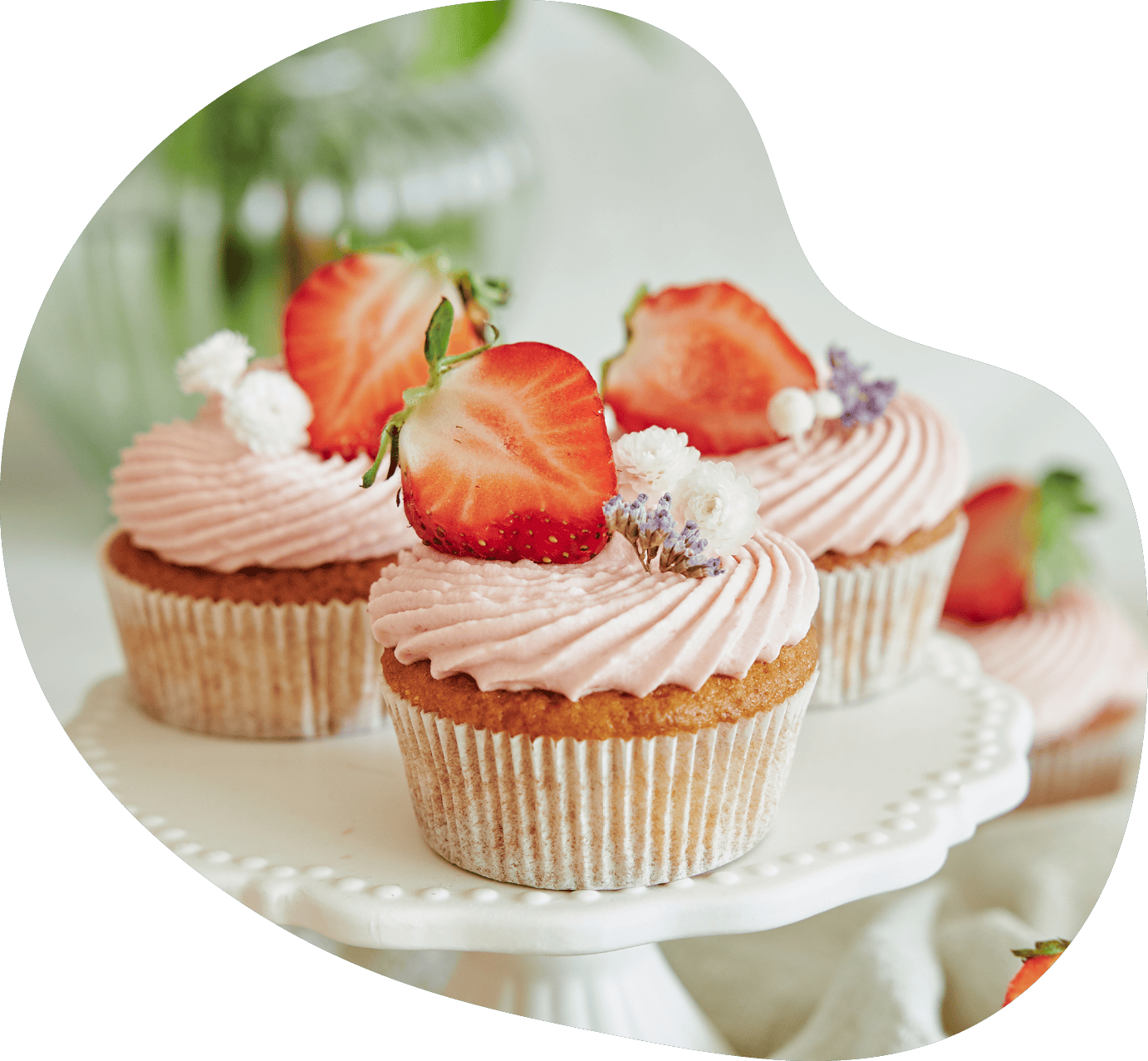 Erdbeer Vanille Cupcakes Rezept zu Ostern von TeVi