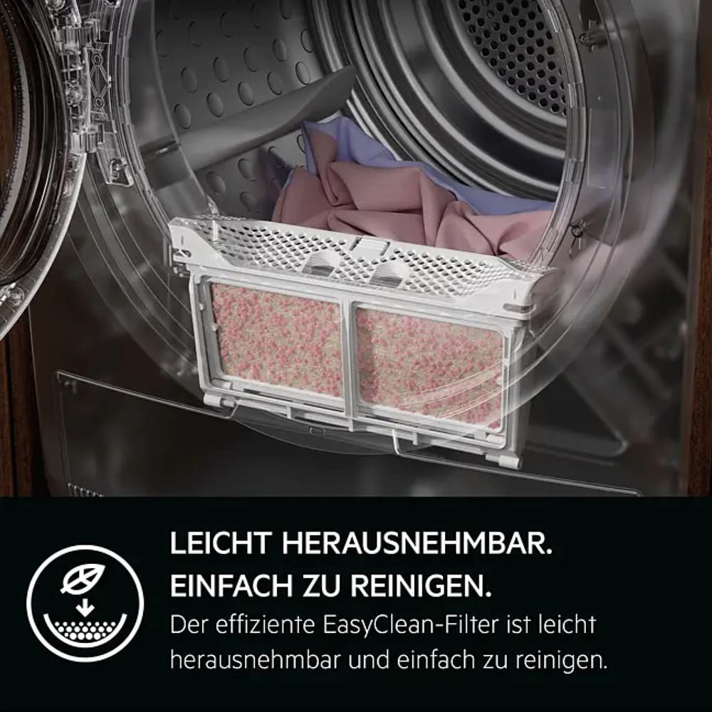Leicht entnehmbares Flusensieb