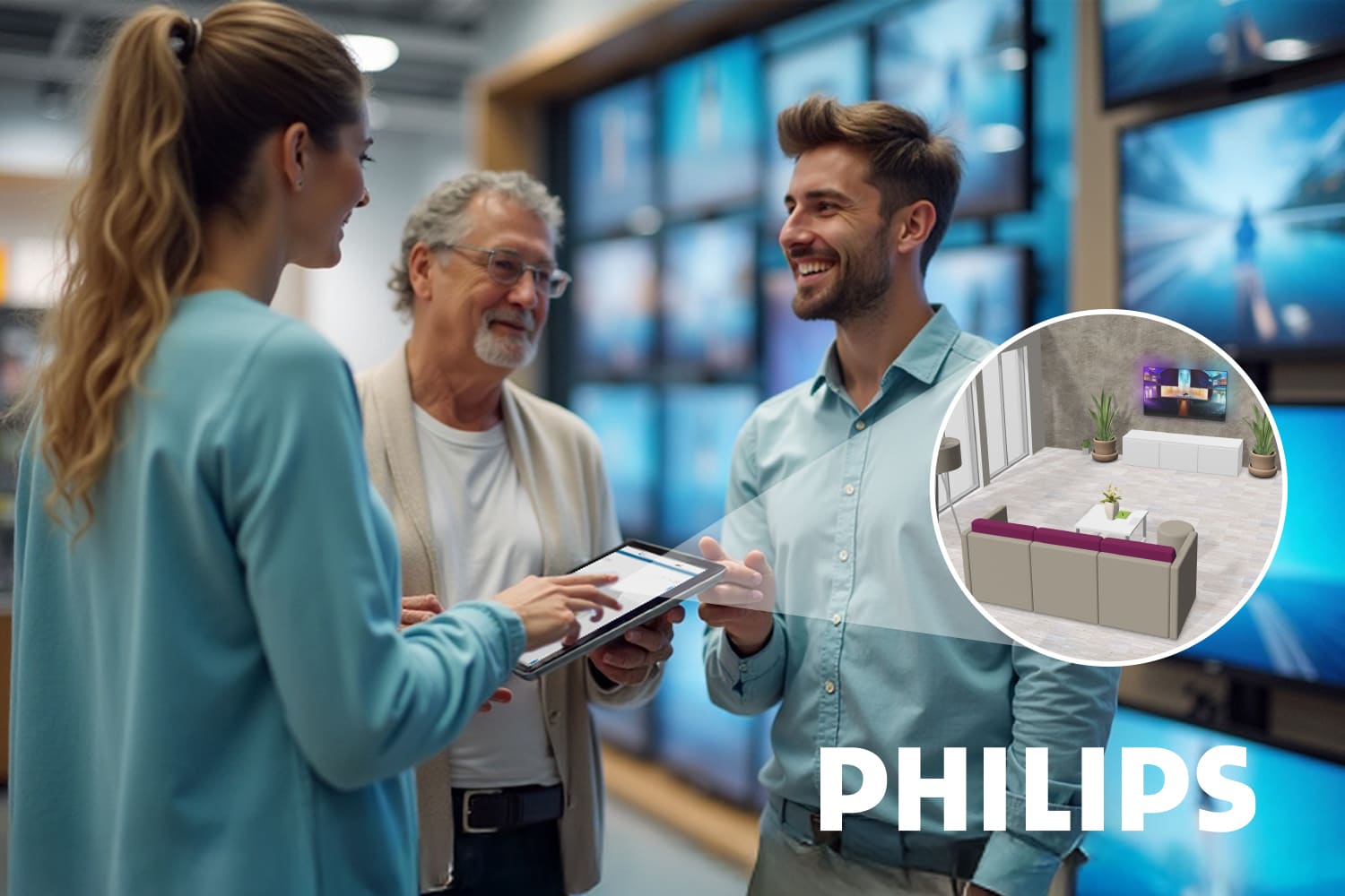 Exklu­si­ver TP-Visi­on Raum­pla­ner: Phil­ips Ambi­light vor dem Kauf erleben