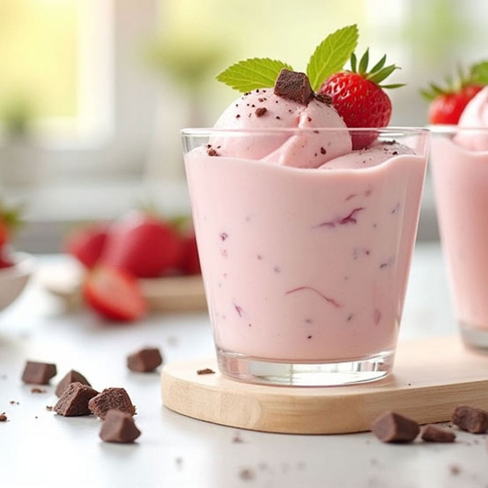 Yogurette-Eis aus der Ninja Creami Rezept von TeVi * Bild mit KI bearbeitet (Magnific, Adobe)