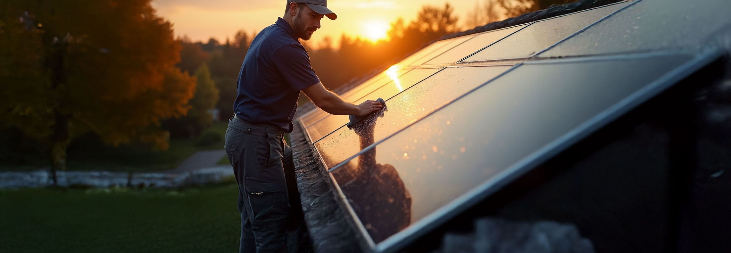 Wartungsservice für Solaranlagen und Balkonkraftwerke Reinigung vom Experten - TeVi Service * Bild mit KI bearbeitet (Magnific, Adobe)
