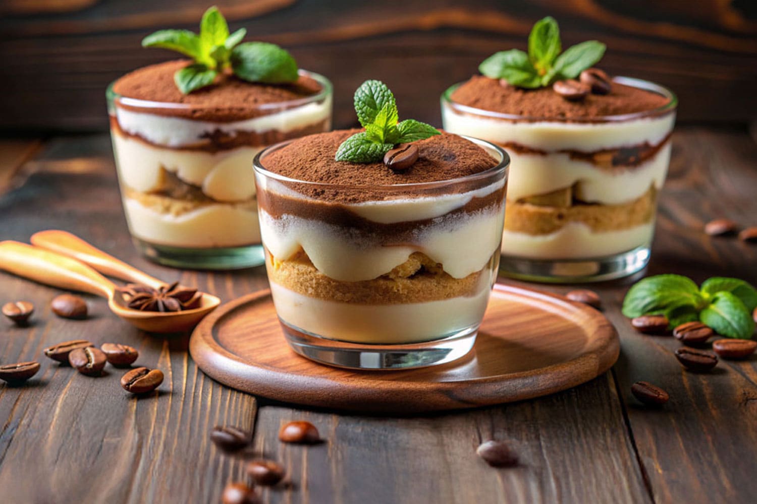 Tiramisu im Glas ohne Ei - Blitzrezept aus dem Kaffeeautomat in unter 10 Min. von expert TeVi * Bild mit KI bearbeitet (Magnific, Adobe)