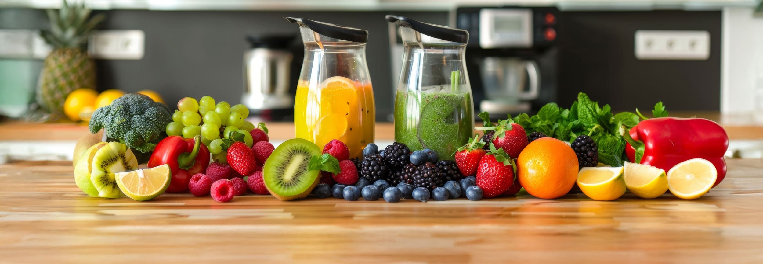 Schonend entsaften mit dem Slow Juicer - Großer Vergleich zu Mixer und Entsaftern * Bild mit KI bearbeitet (Magnific, Adobe)