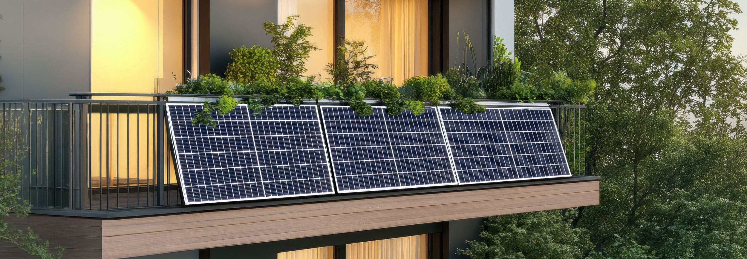 Balkonkraftwerk Solaranlage bei expert TeVi mit Full-Service kaufen - kostenlose Beratung vor Ort * Bild mit KI bearbeitet (Magnific, Adobe)