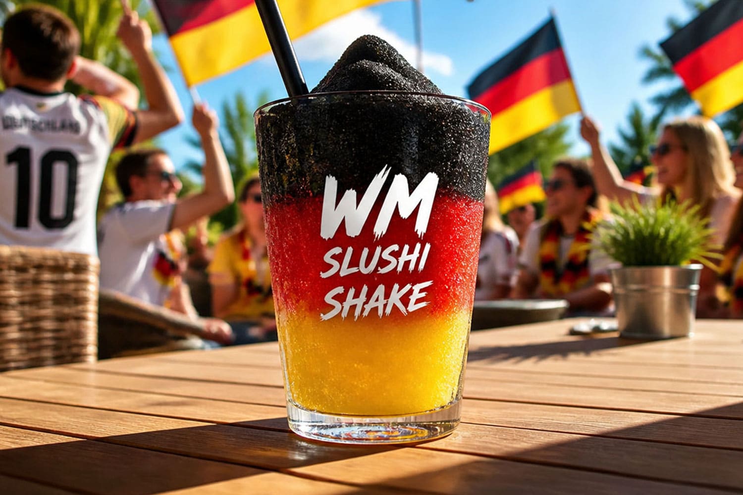 Deutschland Slushi aus der Ninja Slushi zur WM - Rezept von expert TeVi - * Mit KI bearbeitet (Magnific, Adobe)