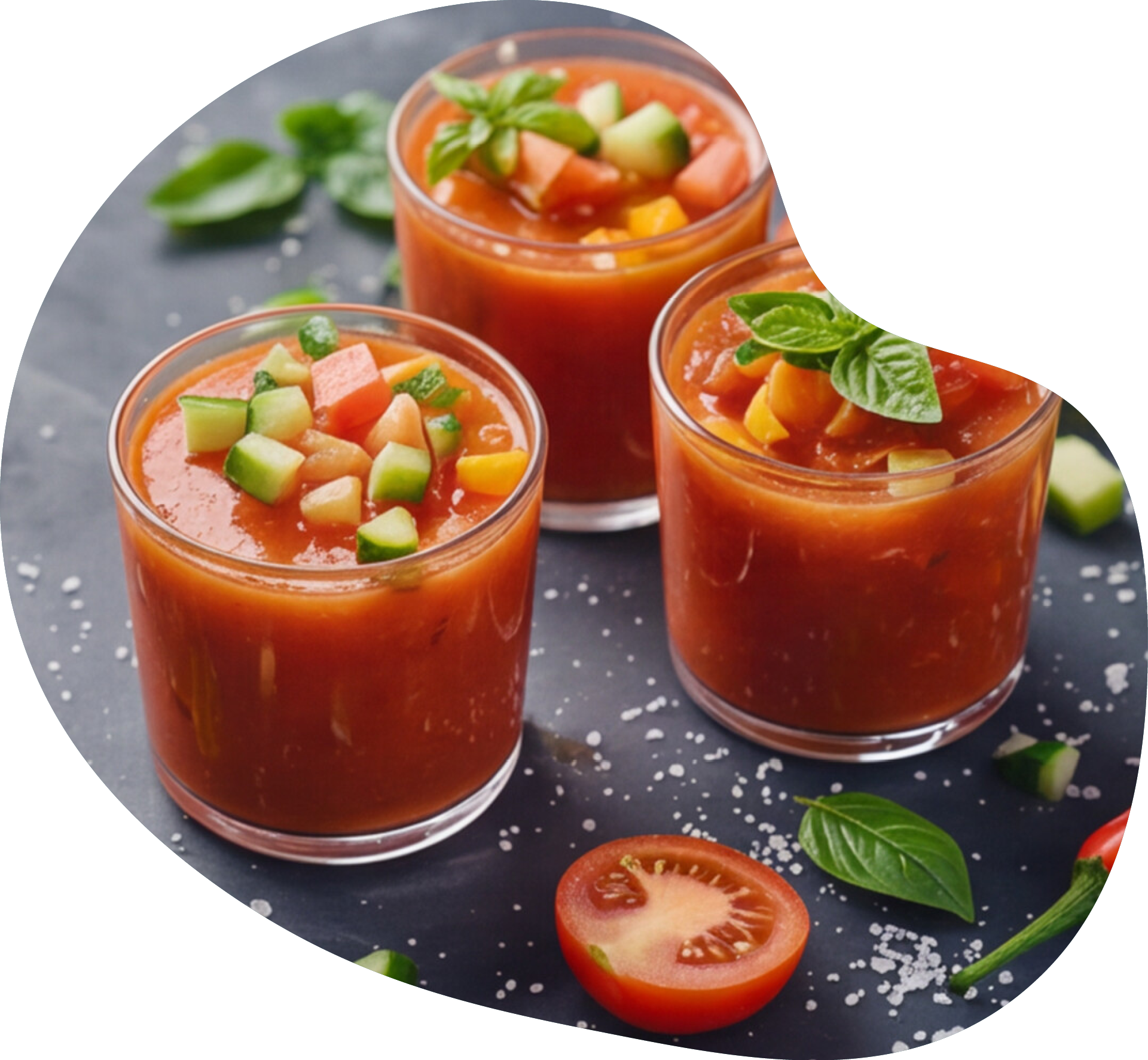 Frozen Gazpacho Sommersuppe aus der Ninja Slushi - Rezept von expert TeVi