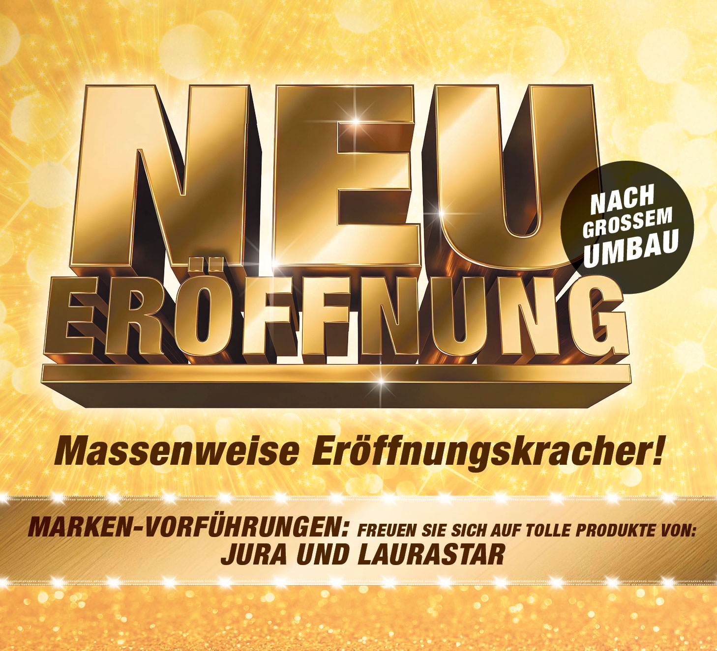 Neueröffnung nach großem Umbau im TeVi Neumarkt mit massenweise Eröffnungskrachern!