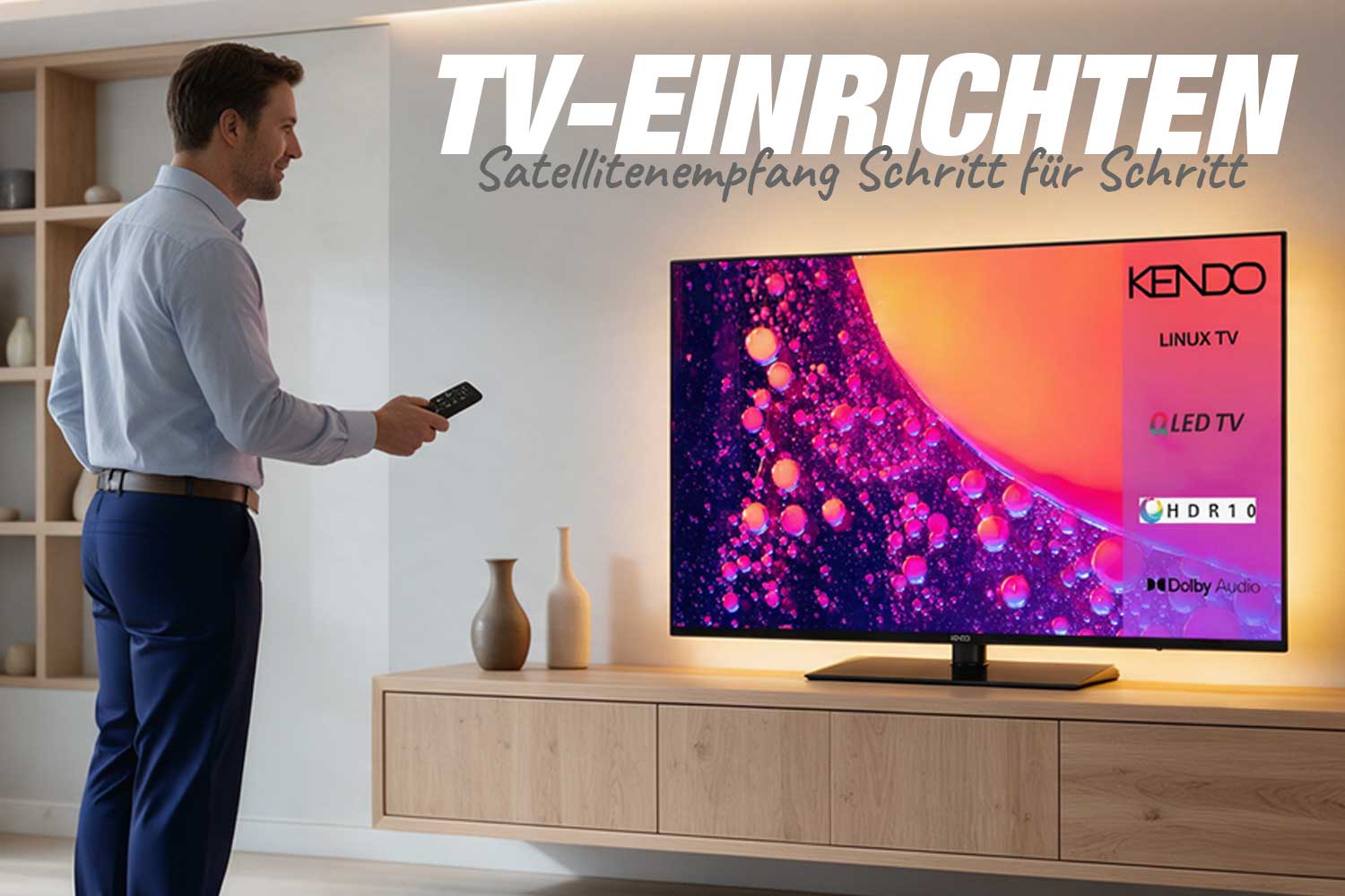 Kendo TV einrichten: Satellitenempfang Schritt für Schritt * Mit KI bearbeitet (Magnific/Adobe)